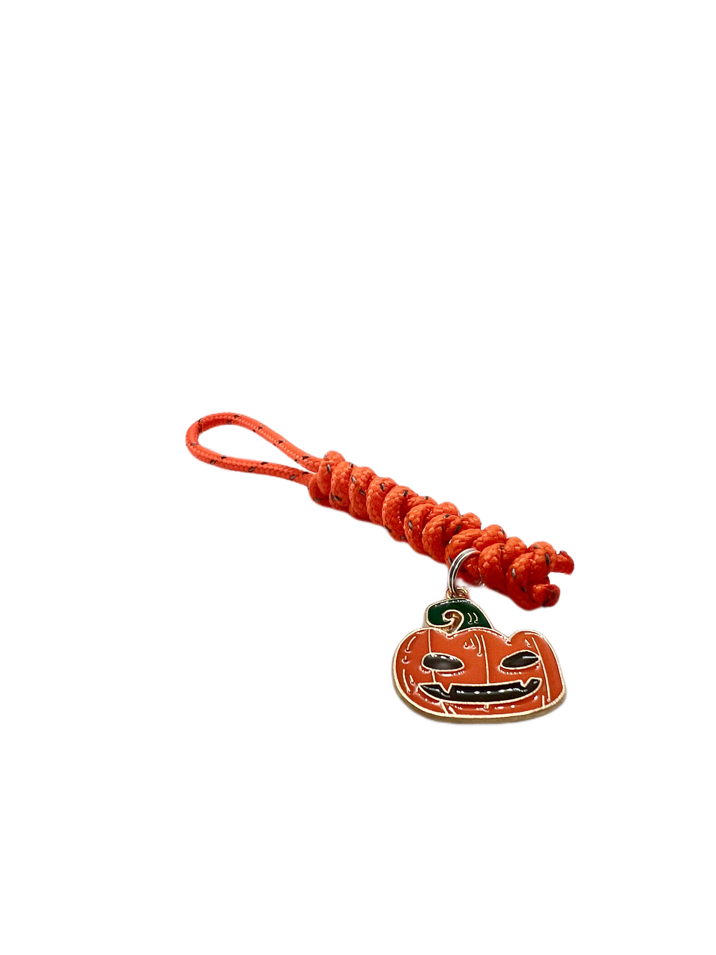 Breloc/Lanyard Paracord Talon Micro Pandantiv Dovleac Halloween Portocaliu Reflectorizant