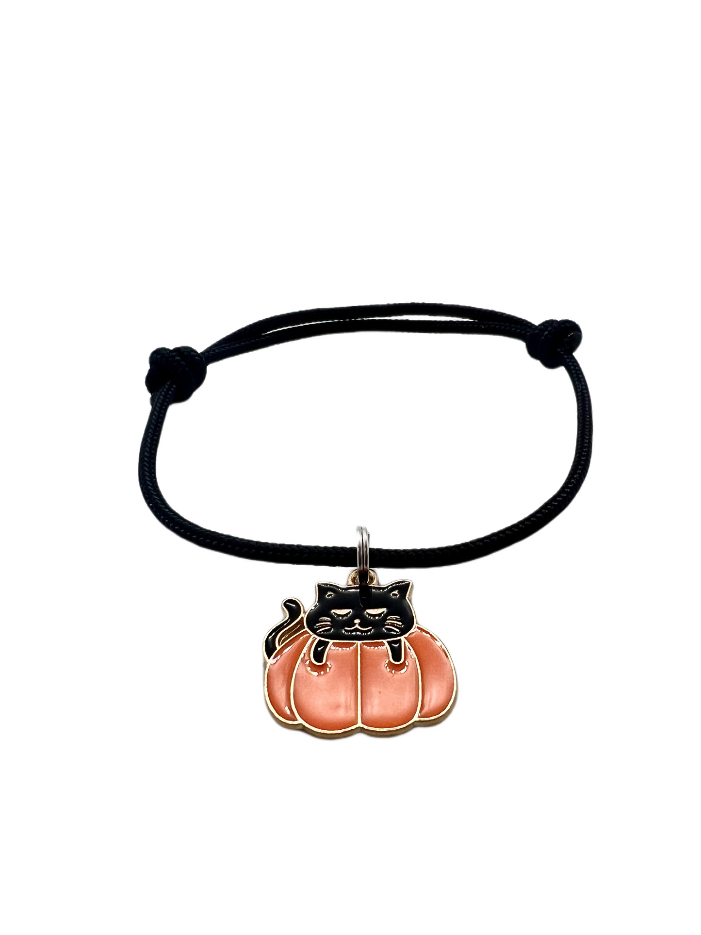 Brățară Paracord Spectrum Pandantiv Pisica Neagră Dovleac