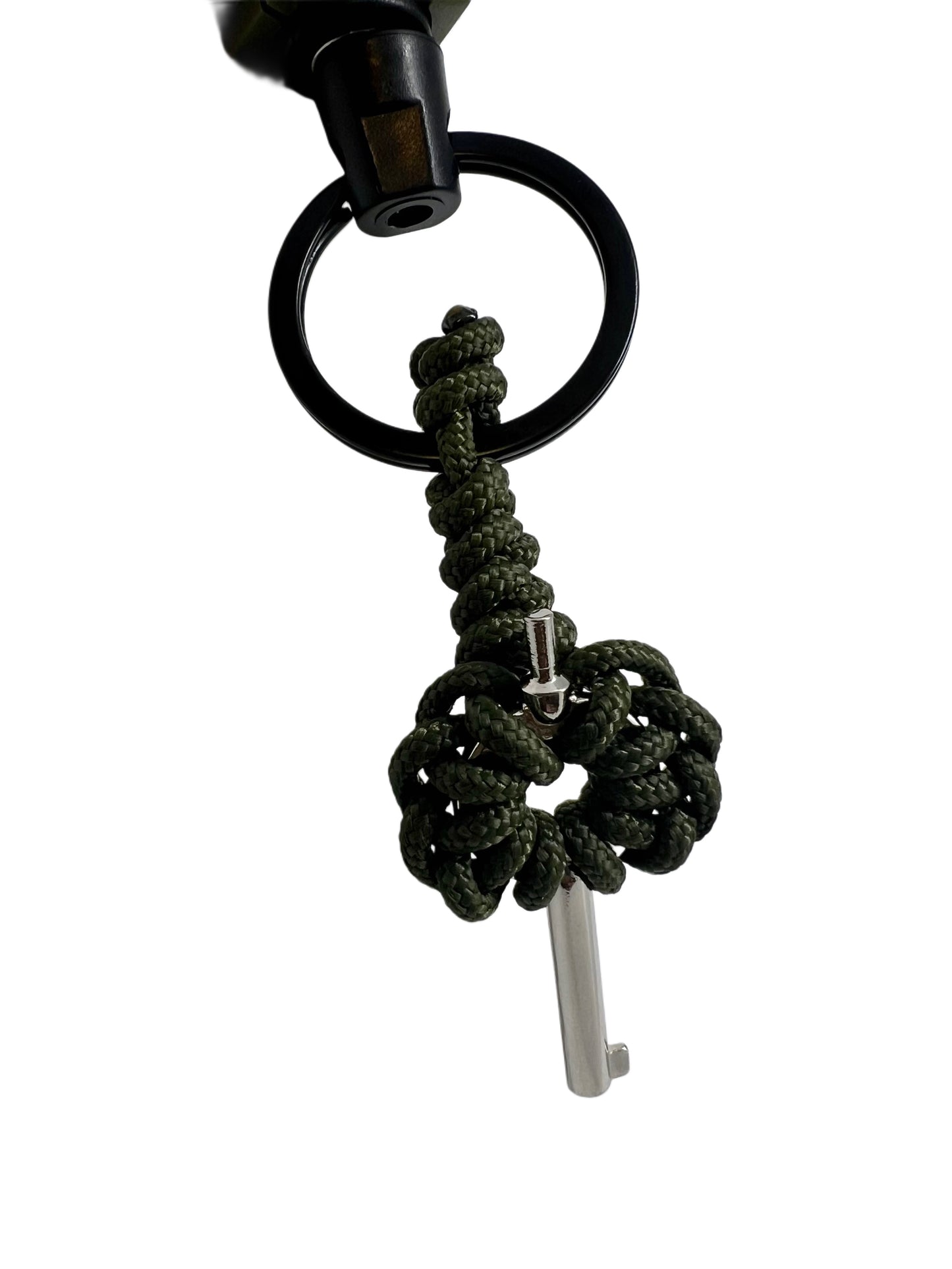 Breloc Talon Micro Cheie Universala pentru Catuse cu Cablu Retractabil Olive MAI/ Politie/ Jandarmerie