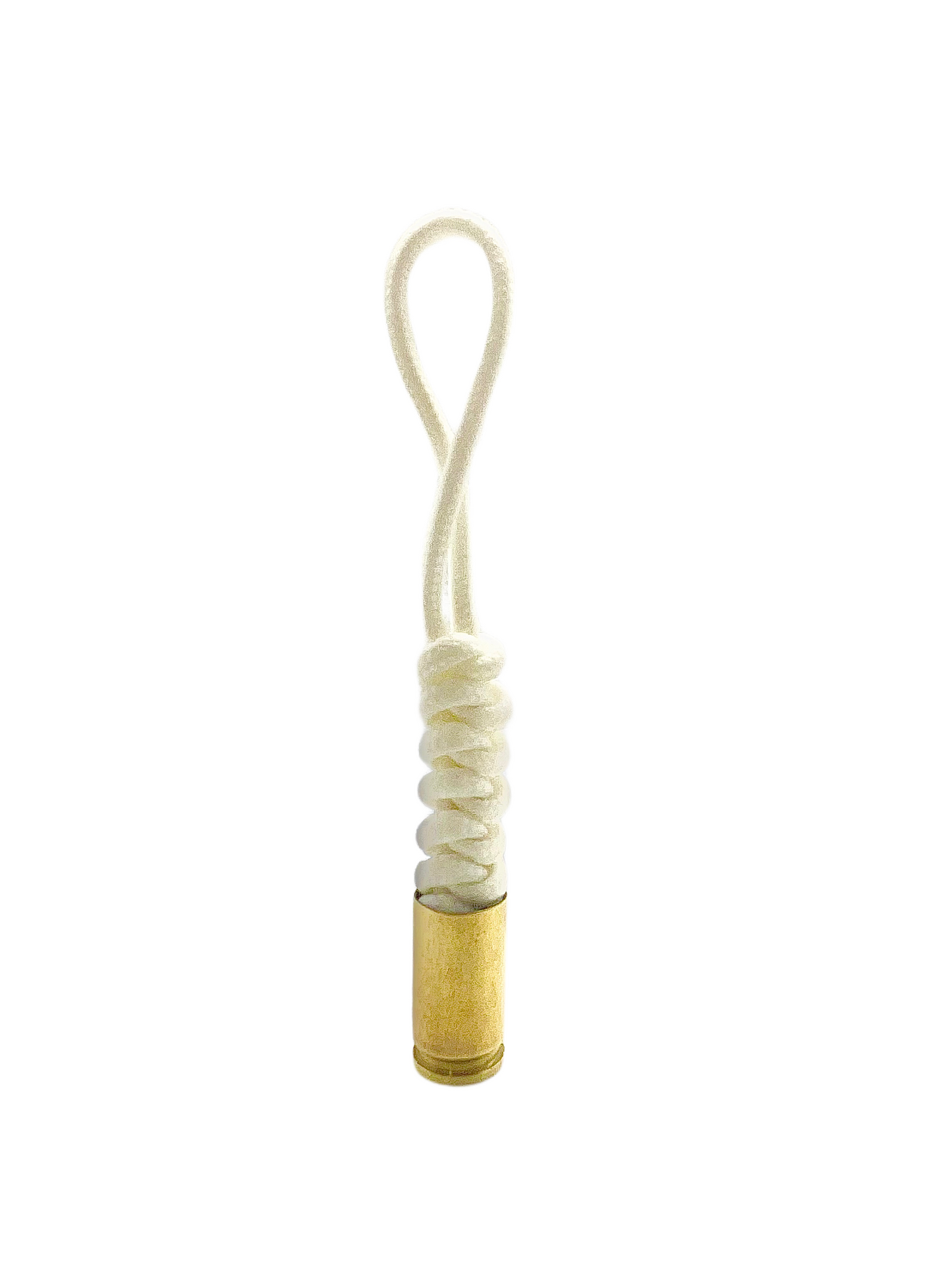 Breloc / Căpăt Fermoar Paracord Talon Cartuș Glonț Micro Alb Fosforescent (Glow In The Dark)