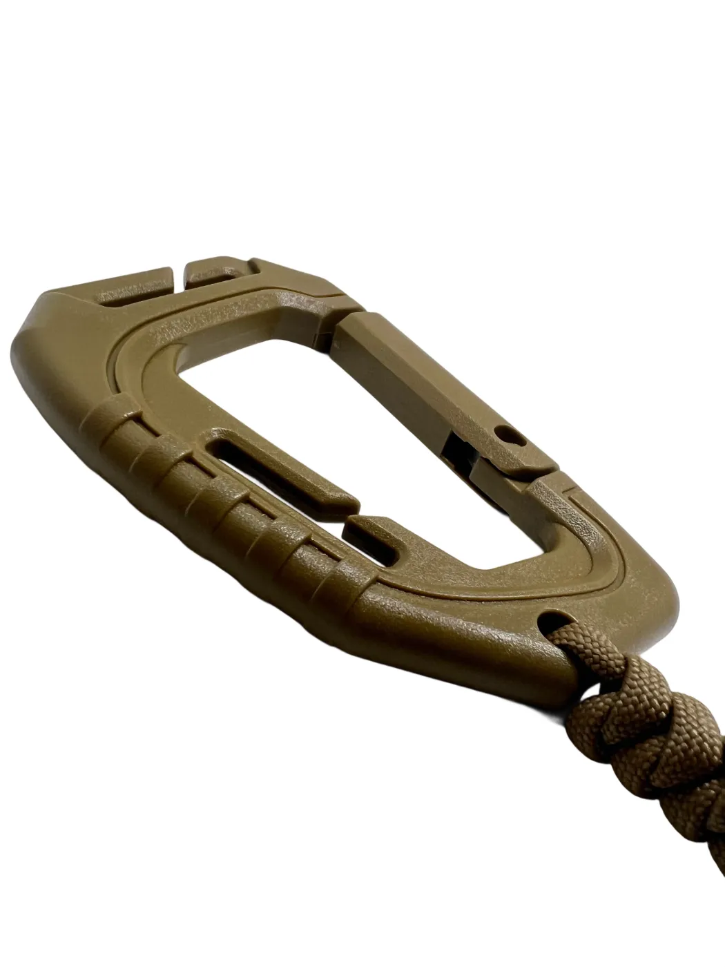 Carabină Polimer Paracord 550 cu Inel de Chei Theter Coyote Drop Zone