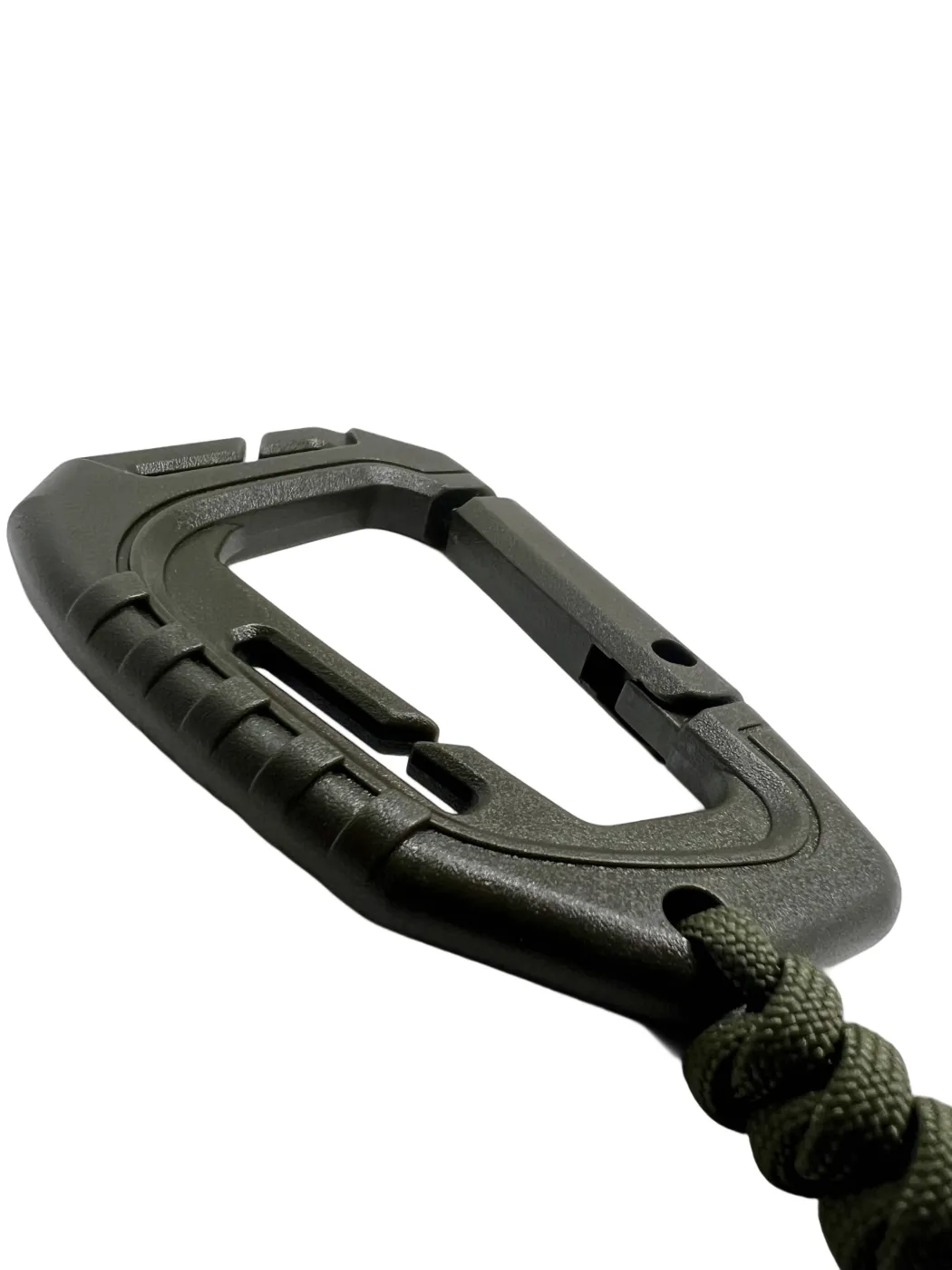 Carabină Polimer Paracord 550 cu Inel de Chei Theter Olive Drop Zone