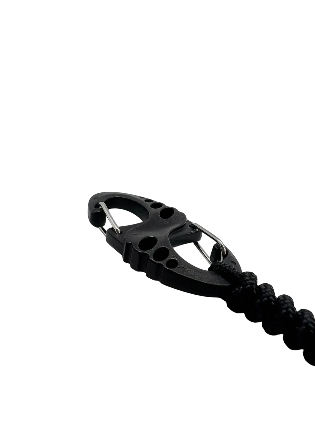 Carabină S Hook Paracord 275 cu Inel de Chei Theter Negru Drop Zone