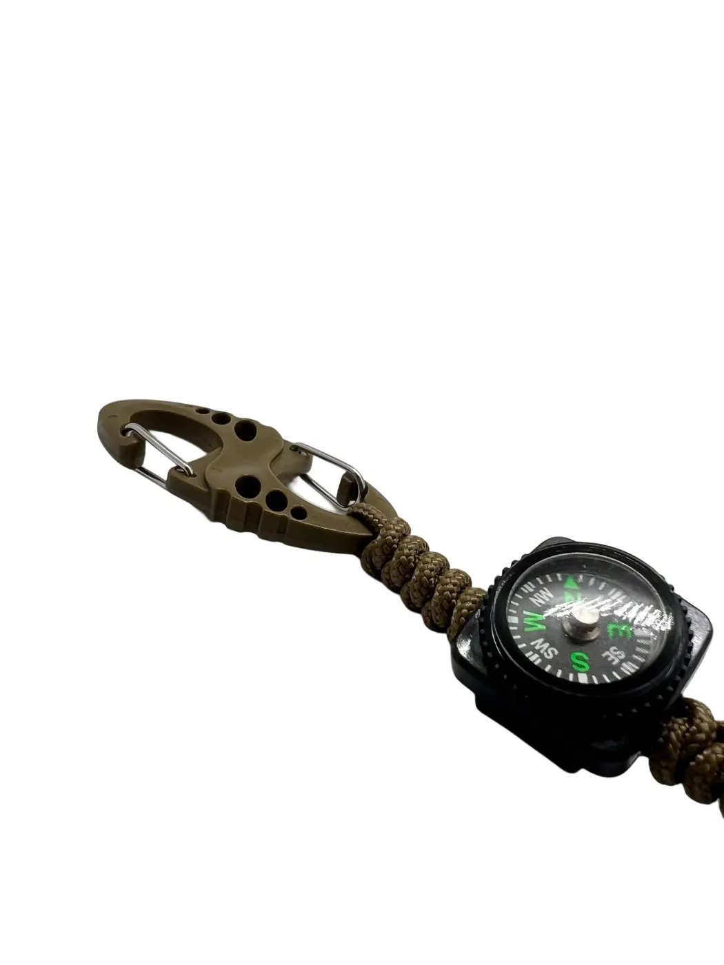 Carabină S Hook Paracord 275 cu Inel de Chei Theter Pathfinder Coyote Drop Zone