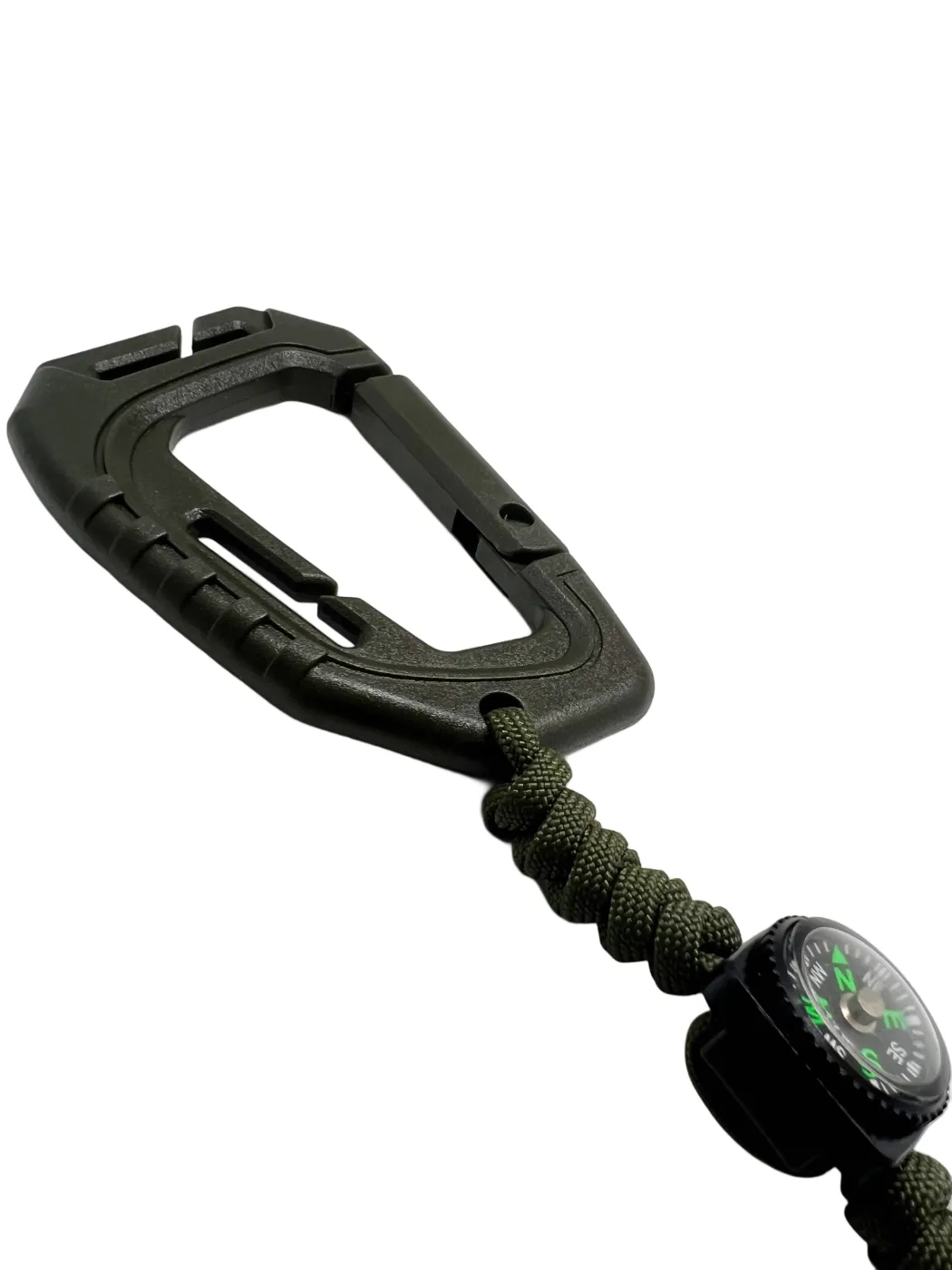 Carabină Polimer Paracord 550 cu Inel de Chei Theter Pathfinder Olive Drop Zone