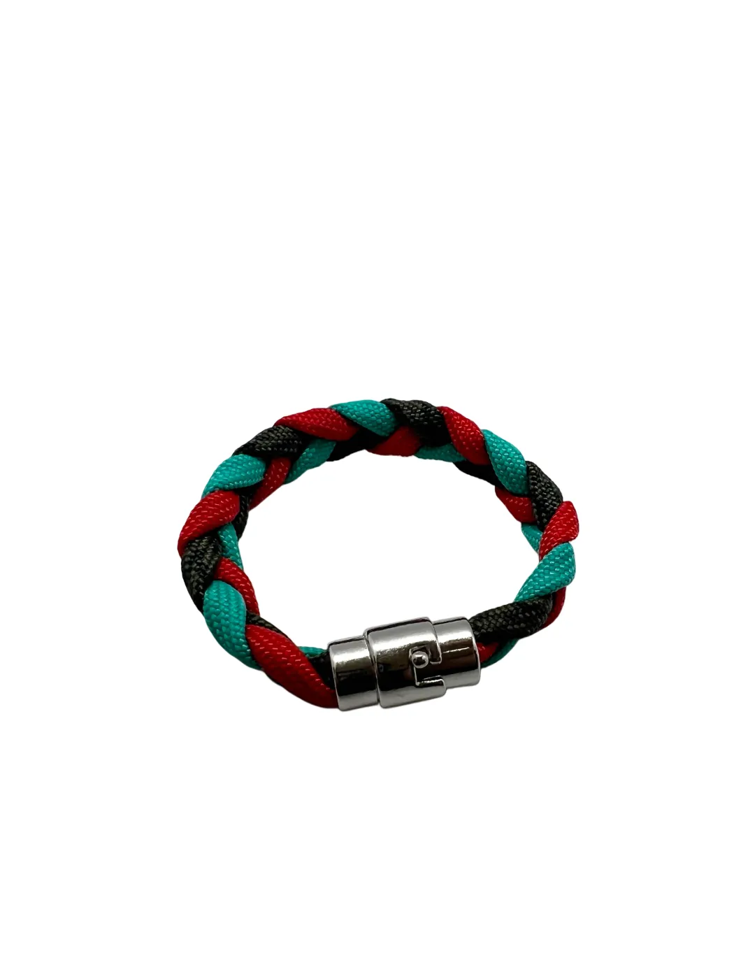 Brățară Paracord Polaris 2.0 Teal-Rosu-Woodland Drop Zone