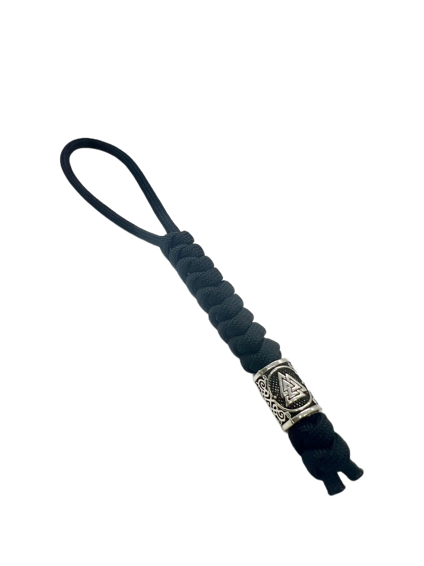 Breloc/Lanyard Paracord Talon Valknut Negru Drop Zone