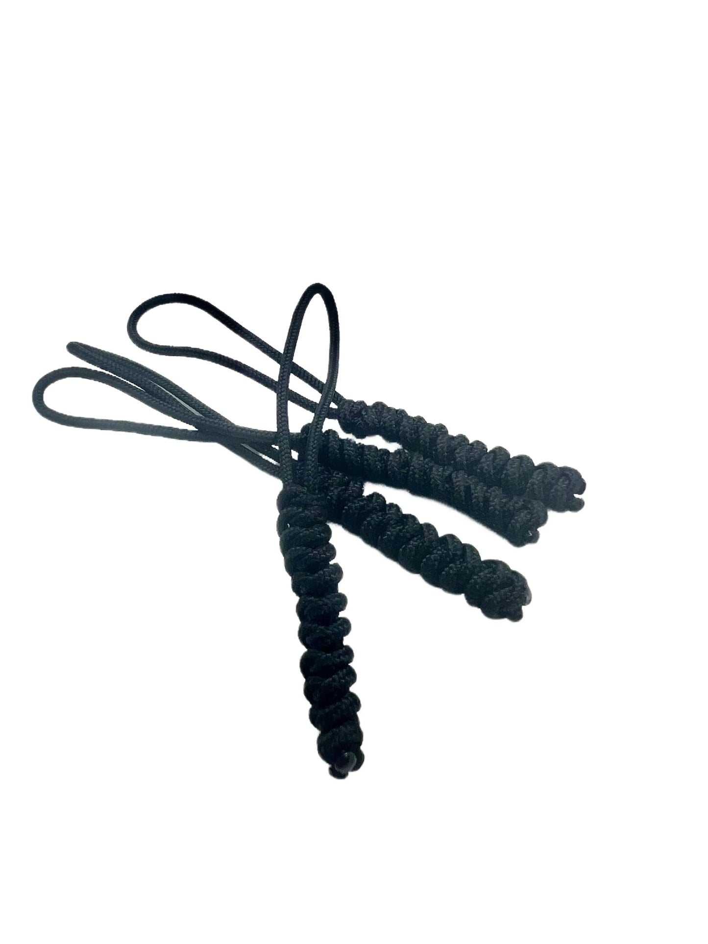 Căpăt Fermoar Paracord Talon Micro Negru Pachet 4 Bucati