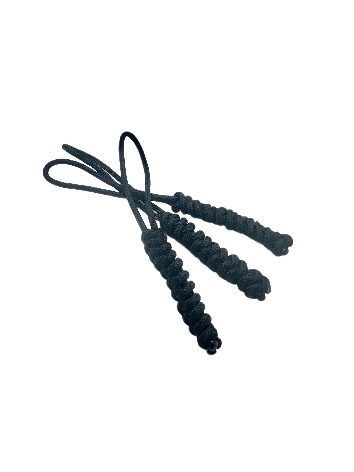 Căpăt Fermoar Paracord Talon Micro Negru Pachet 3 Bucati