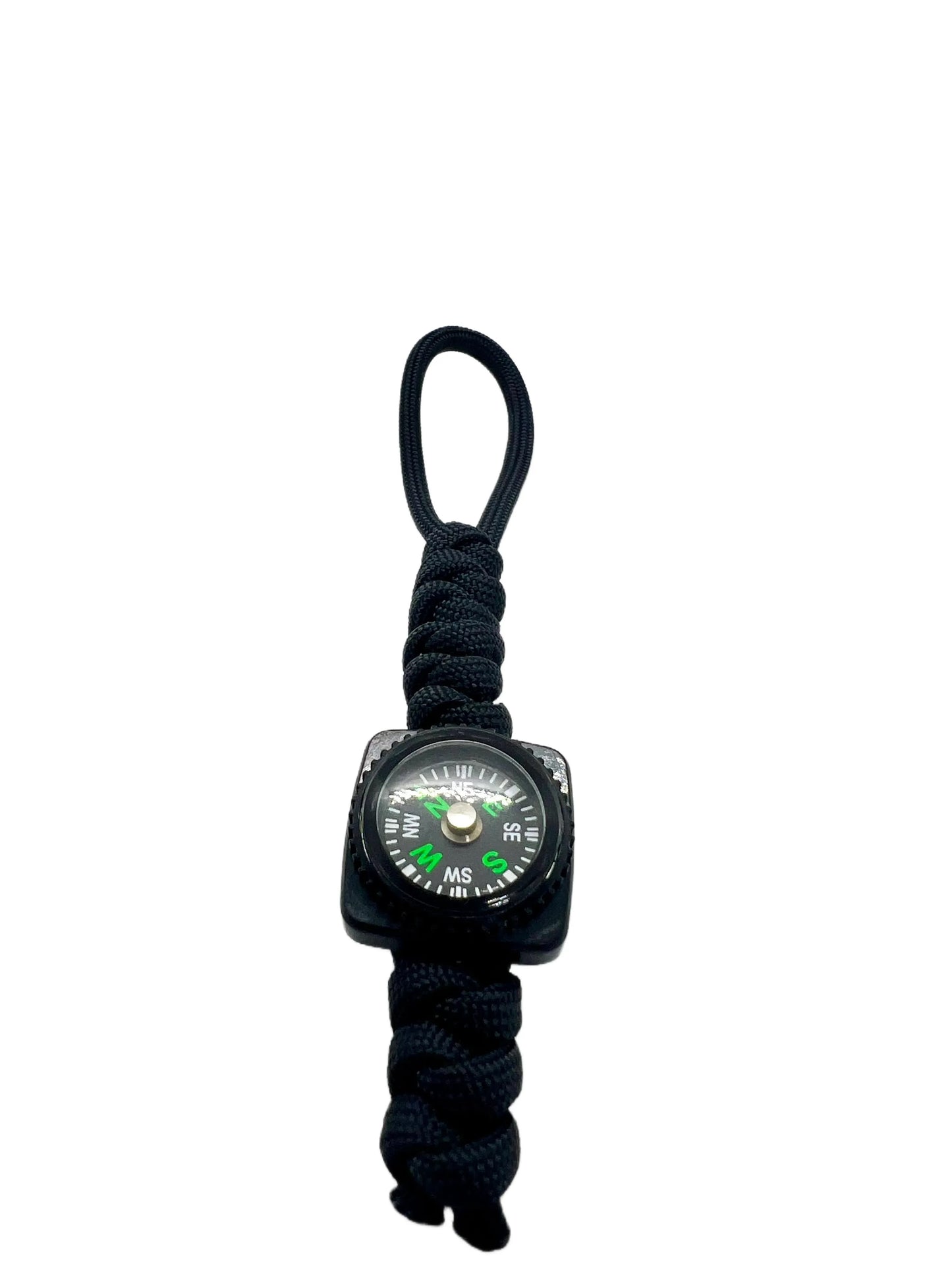 Breloc / Lanyard Paracord Talon Busola Negru