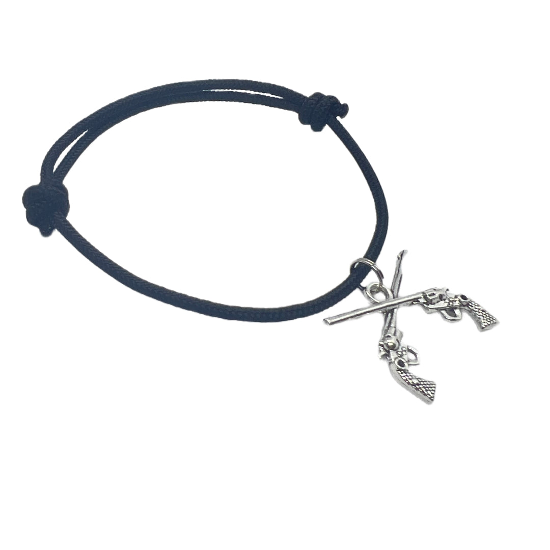 Brățară Paracord Spectrum Revolver Dublu Argintiu