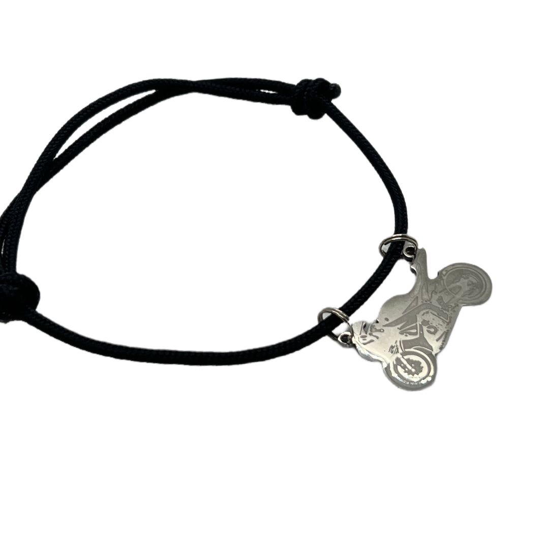 Brățară Paracord Spectrum Motocicletă Argintie Drop Zone