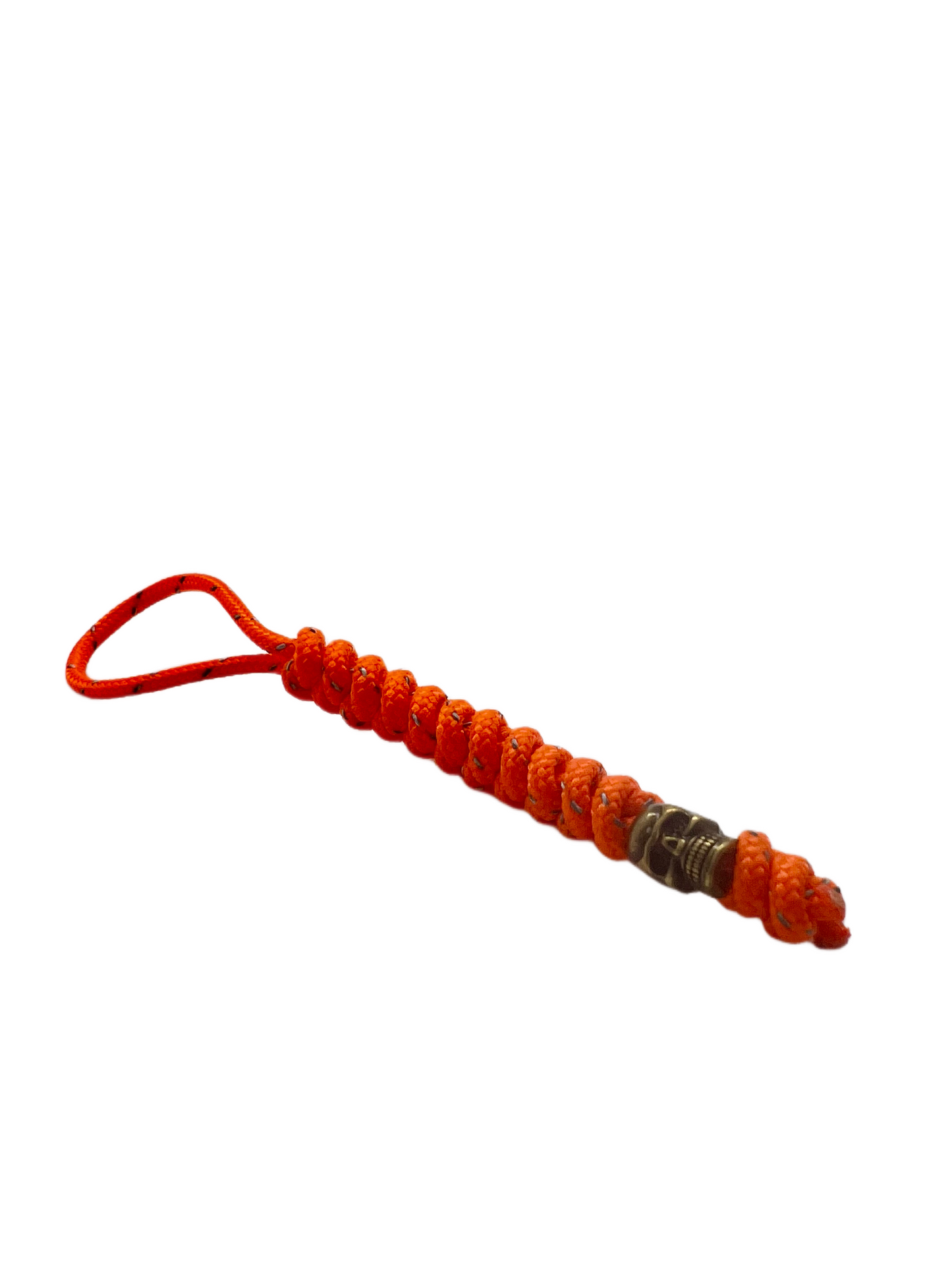 Breloc / Lanyard Paracord Talon Skull Micro Portocaliu Reflectorizant