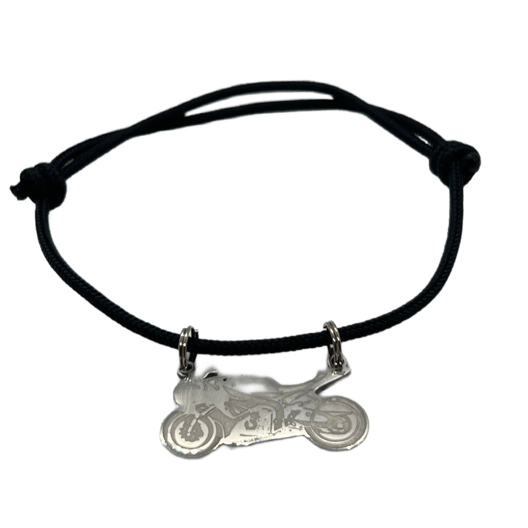 Brățară Paracord Spectrum Motocicletă Argintie Drop Zone