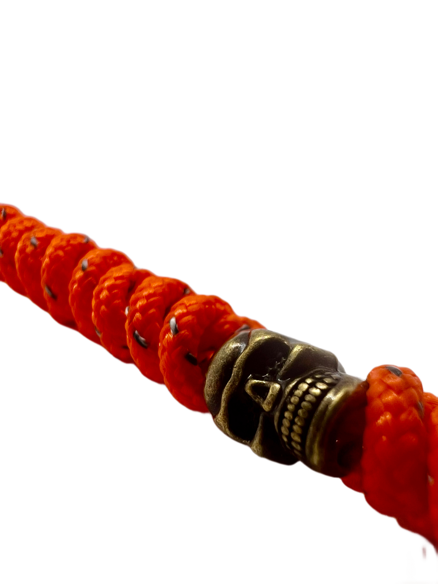 Breloc / Lanyard Paracord Talon Skull Micro Portocaliu Reflectorizant